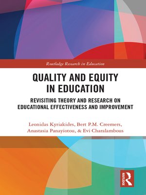cover image of Quality and Equity in Education